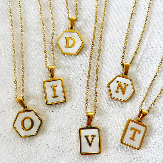 Initial Letter Necklace Collection